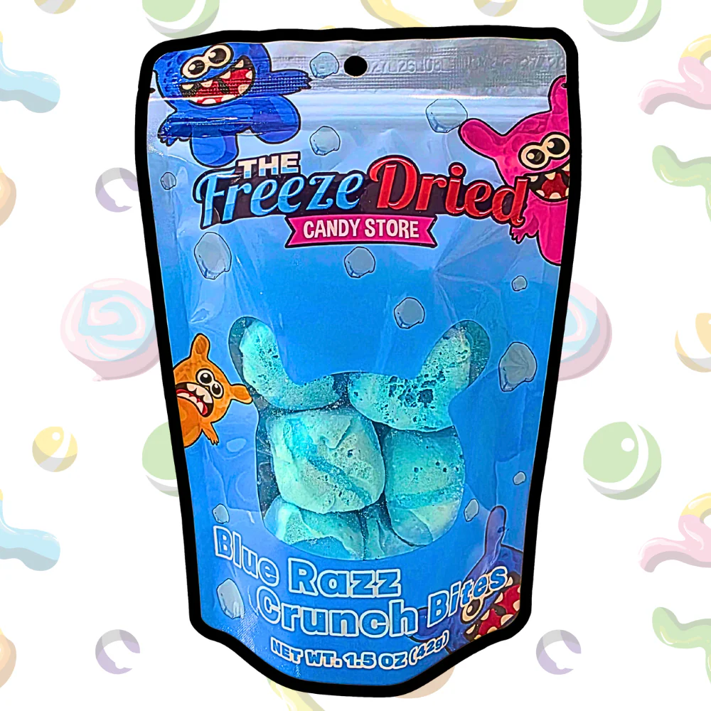 Blue Raz Crunch Bites x6 Bags MEGA BUNDLE - Crunchy Melt In Your Mouth - The Freeze Dried Candy Store - Freeze Dried Candy - Image 2