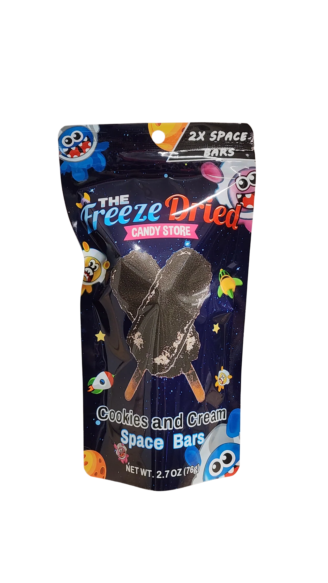 Cookies And Cream Space Bars - 2 Bars Per Bag - Freeze Dried - Image 2