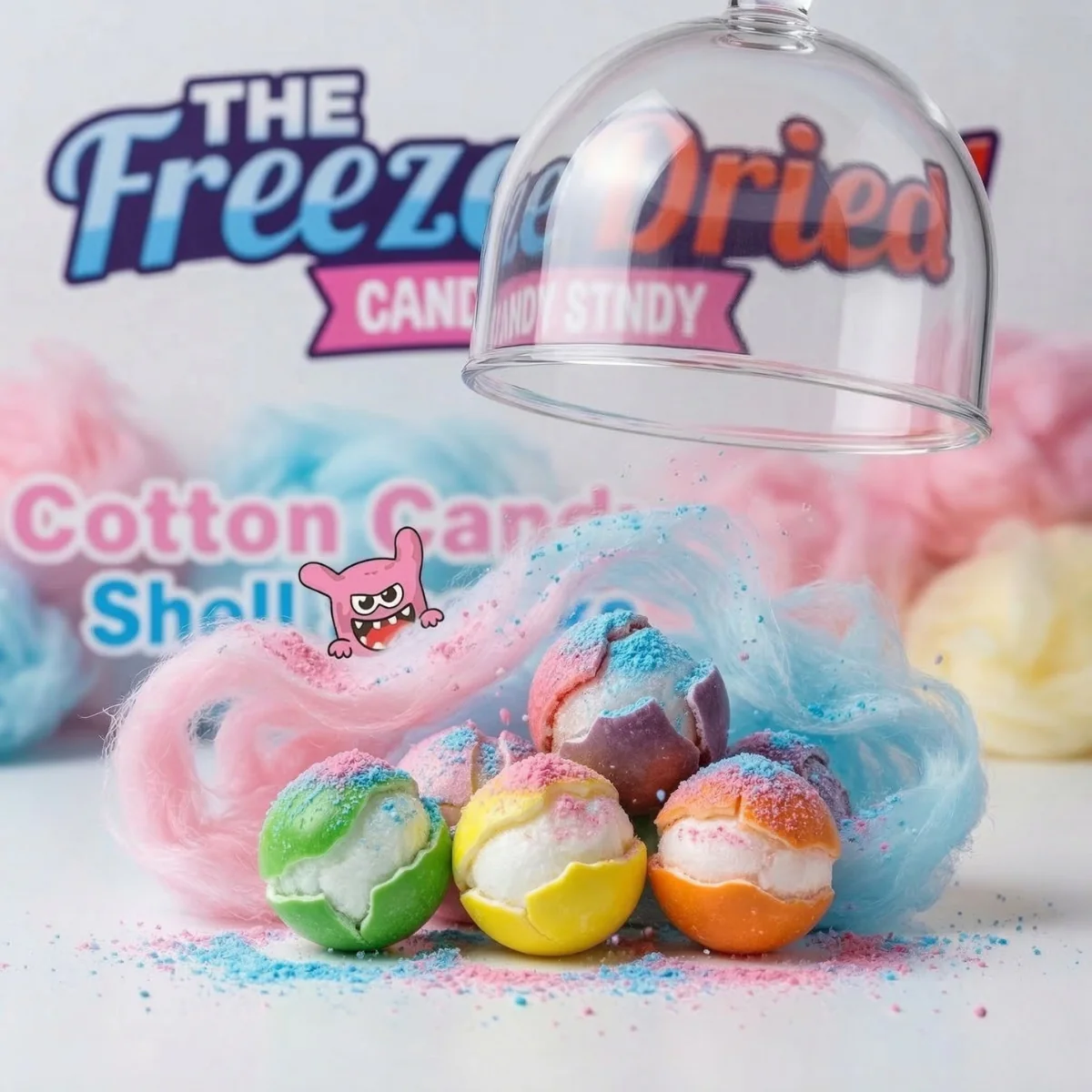 Cotton Candy Shell Shocks - Freeze Dried Cotton Candy - 4 Ounces - Image 2