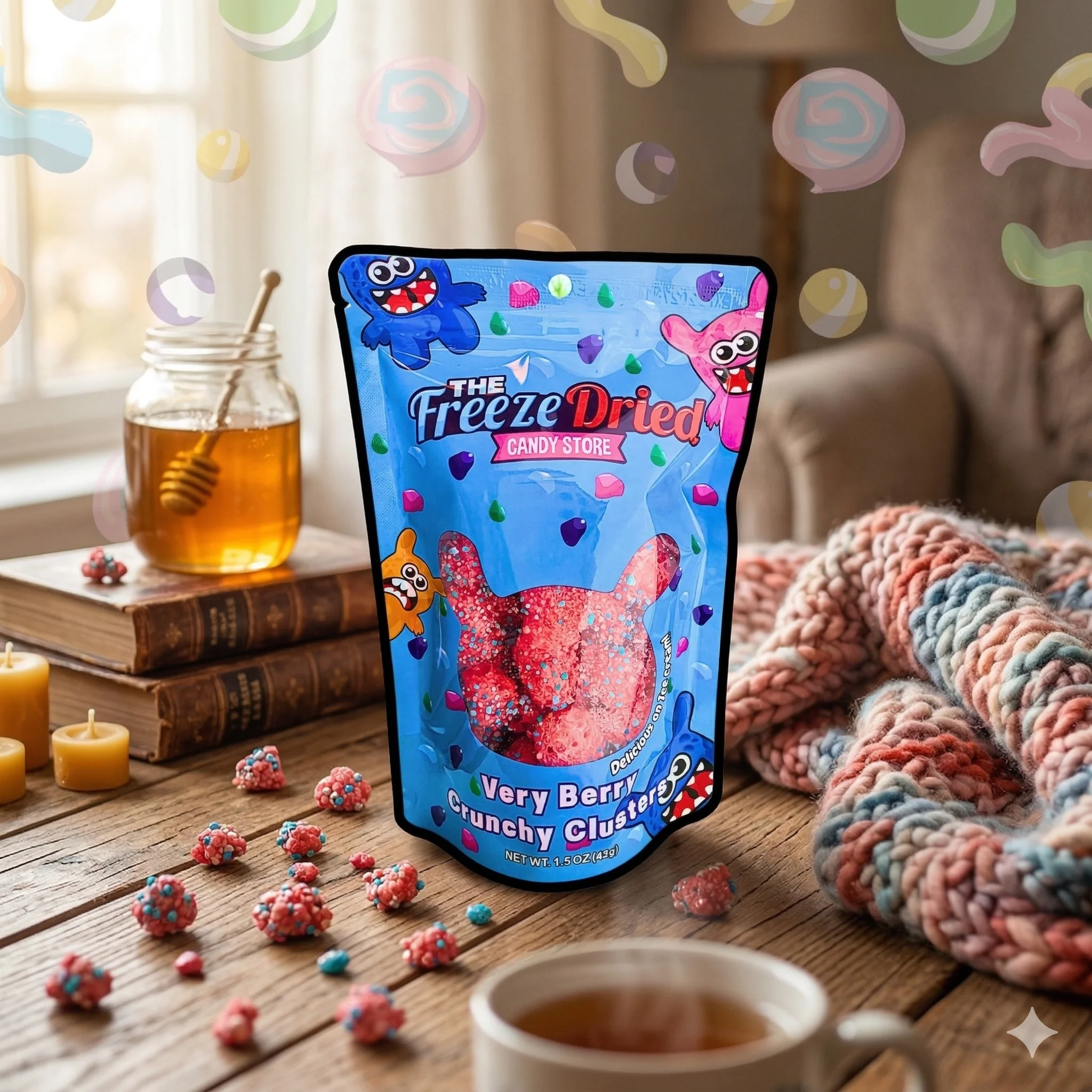 Crunchy Candy Best Seller Starter Pack - Fun Bundle x3 Bags Included! Crunchy Clusters, Crunch Bears, OG Shell Shock - The Freeze Dried Candy Store - Freeze Dried Candy - Image 3