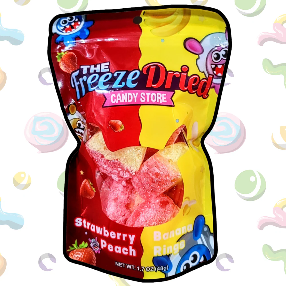 Peach Ring x3 Bag Bundle - Peach, Blue Raz, Strawberry Banana - Crunchy Candy - The Freeze Dried Candy Store - Candy Bundle - Fruity Candy - Image 2